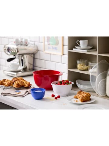 Rosti 6-delige set: mengkommen "Margrethe" wit/rood/blauw