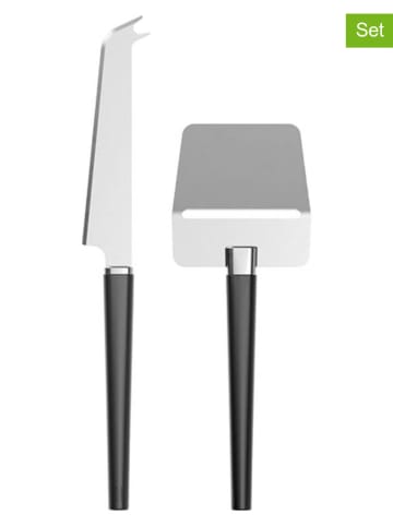 Rosti 2tlg. Käsebesteck-Set "Emma" in Schwarz