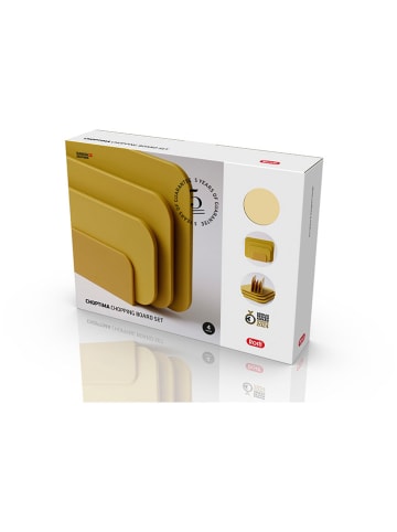 Rosti 4-delige snijplankenset "Choptima" okergeel