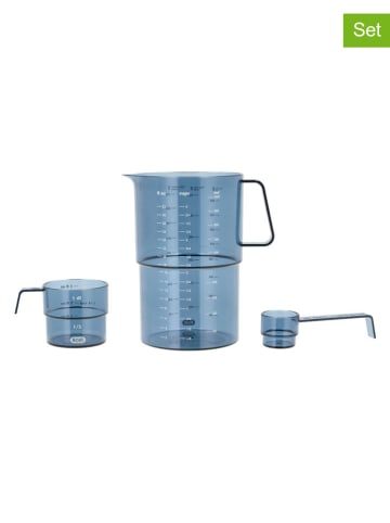 Rosti 3-delige set: maatbekers "Mensura" blauw