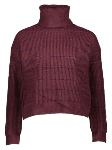 Vila Rollkragenpullover "Zaza" in Bordeaux