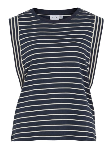 Vila Top "Veriana" in Dunkelblau/ Weiß