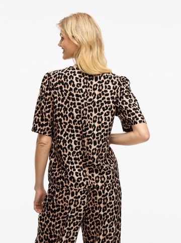 Vila Bluse "Liopana" in Braun/ Beige