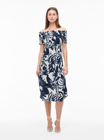 Vila Kleid in Weiß/ Dunkelblau