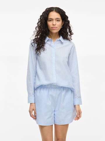 Vila Blouse lichtblauw/wit