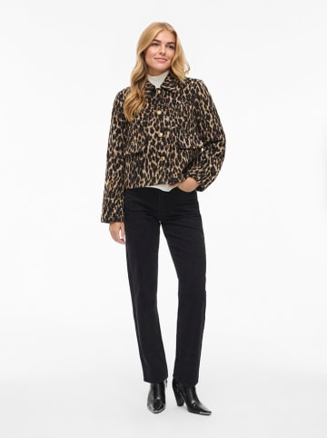 Vila Übergangsjacke in Schwarz/ Beige