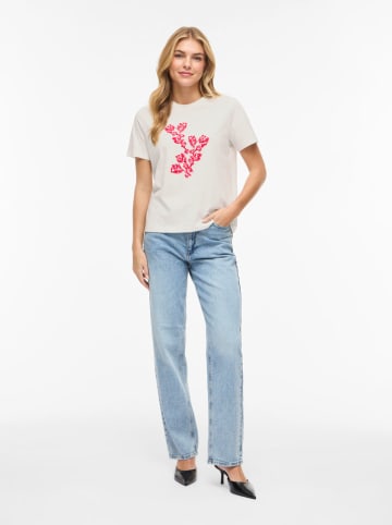 Vila Shirt "Visybilla" in Weiß/ Rot