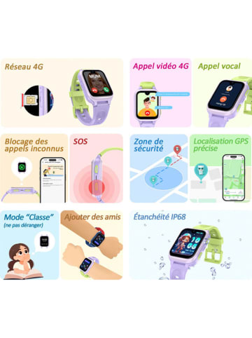 Techkidz Smartwatch paars/groen