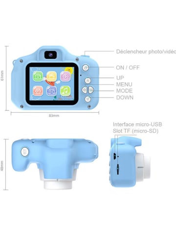 Techkidz Aparat "EasyClick" w kolorze błękitnym - 6+