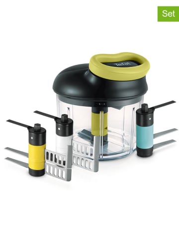 Tefal 5tlg. Zerkleinerer-Set "Ingenio Maxi-Kit" in Schwarz/ Grün - 900 ml