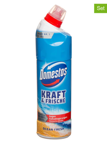 Domestos 4er-Set: WC-Reiniger-Gel "Ocean Fresh", je 750 ml