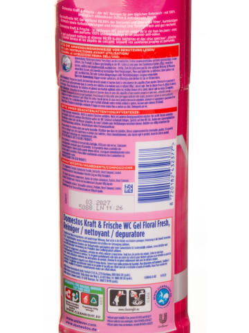 Domestos 4er-Set: WC-Reiniger-Gel "Floral Fresh", je 750 ml