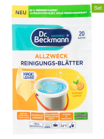 Dr. Beckmann 6er-Set: Allzweck-Reinigungsblätter "Summer Lemon", je 20 Stück