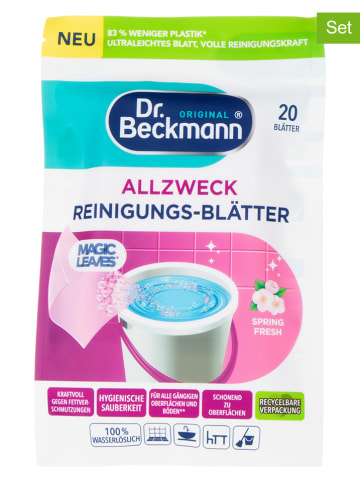 Dr. Beckmann 6er-Set: Allzweck-Reinigungsblätter "Spring Fresh", je 20 Stück