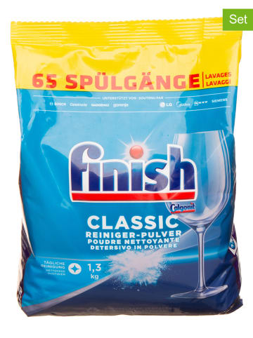 finish 5er-Set: Spülmaschinenpulver "Classic" , je 1,3 kg