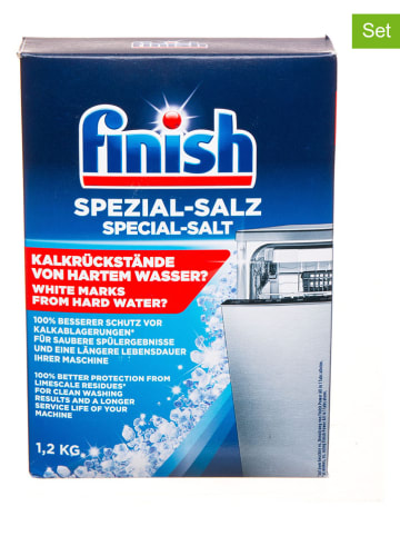 finish 4er-Set: Spülmaschinensalz "Spezial", je 1,2 kg