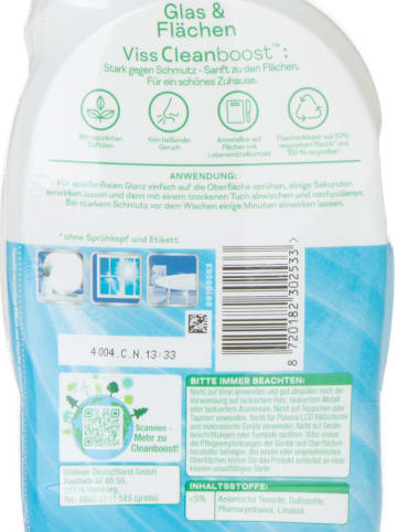 Viss 6er-Set: Glas- und Flächenreiniger "Kraft & Glanz" - 750 ml