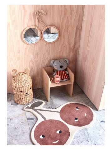 OYOY mini Dywan "Cherry" w kolorze ciemnobrązowym - 76 x 86 cm