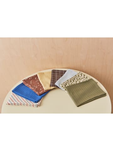 OYOY mini 2-delige set: spuugdoeken "Iro" bruin/beige - (L)70 x (B)70 cm