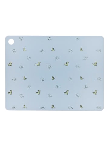 OYOY mini Placemat "Theo Dino" lichtblauw - (B)45 x (H)34 cm