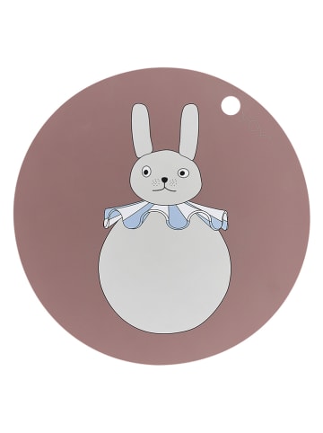 OYOY mini Placemat "Rabbit Pompom" bruin - Ø 39 cm