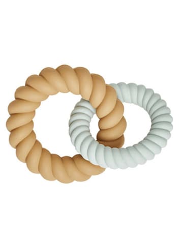OYOY mini Beißring "Mellow" in Hellbraun/ Hellblau - ab Geburt