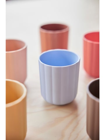 OYOY mini 2-delige set: leerdrinkbekers "Pullo" lichtbruin/lichtblauw - vanaf 12 maanden