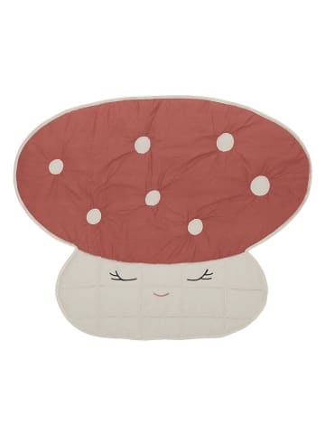 OYOY mini Spieldecke "Mushroom" in Creme/ Rot - (L)120 x (B)98 cm