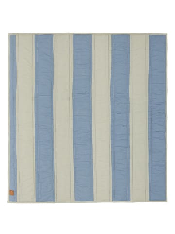 OYOY mini Decke in Beige/ Blau - (L)140 x (B)130 cm
