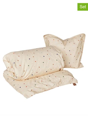 OYOY mini 2-częściowy komplet pościeli "Konfetti" w kolorze kremowym