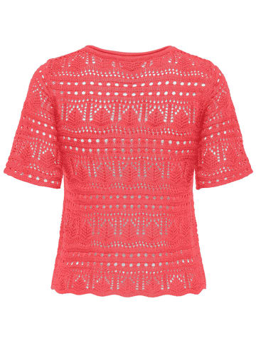 JDY Gebreid shirt koraalrood
