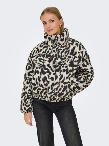 JDY Steppjacke in Beige/ Hellbraun/ Schwarz