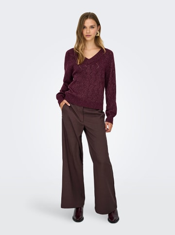 JDY Pullover "Aspen" in Bordeaux