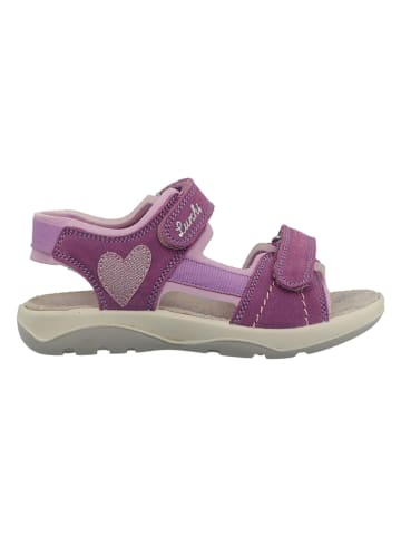 Lurchi Leder-Sandalen in Violett