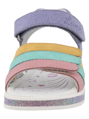 Lurchi Leder-Sandalen "Cimbaly" in Lila/ Bunt