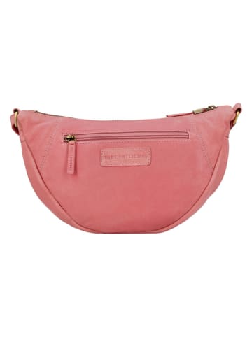 HIDE & STITCHES Leren schoudertas lichtroze - (B)31 x (H)17 x (D)9 cm