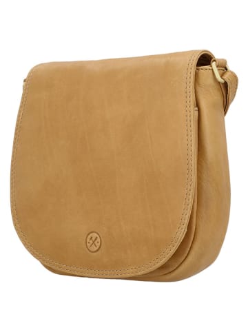 HIDE & STITCHES Leren schoudertas lichtbruin - (B)20 x (H)19 x (D)5 cm