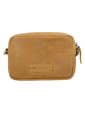 HIDE & STITCHES Leren schoudertas lichtbruin - (B)20 x (H)17 x (D)5 cm