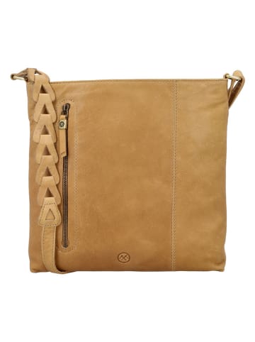 HIDE & STITCHES Leder-Umhängetasche in Hellbraun - (B)30 x (H)30 x (T)2 cm