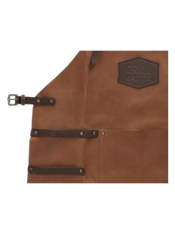 HIDE & STITCHES Leren grillschort cognackleurig - (B)63 x (H)85 x (D)0,50 cm