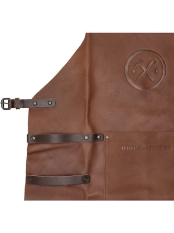 HIDE & STITCHES 4lg. Grillset "Barbecue" in Cognac