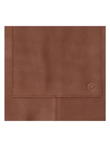 HIDE & STITCHES Leder-Grillschürze in Hellbraun