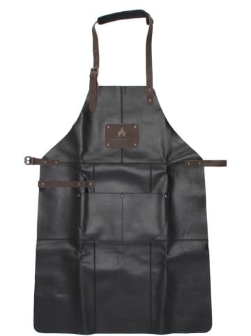 GOODMAN Skórzany fartuch w kolorze czarnym do grilowania - 63 x 85 x 0,50 cm