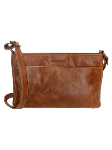 micmacbags Skórzana torebka w kolorze jasnobrązowym - 26 x 17 x 4 cm