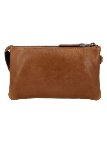 HIDE & STITCHES Leren schoudertas lichtbruin - (B)20 x (H)12 x (D)4 cm