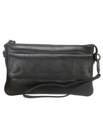 micmacbags Leder-Umhängetasche in Schwarz - (B)20,5 x (H)12 x (T)4 cm