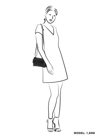 micmacbags Leder-Umhängetasche in Schwarz - (B)20,5 x (H)12 x (T)4 cm