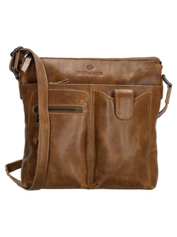 micmacbags Leren schoudertas lichtbruin - (B)25 x (H)23 x (D)4 cm