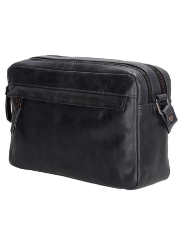 micmacbags Leder-Umhängetasche in Schwarz - (B)24 x (H)15 x (T)8 cm