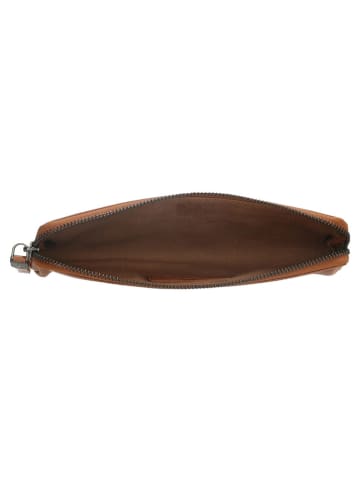 micmacbags Leder-Federmäppchen in Hellbraun - (B)22 x (H)8 x (T)3 cm